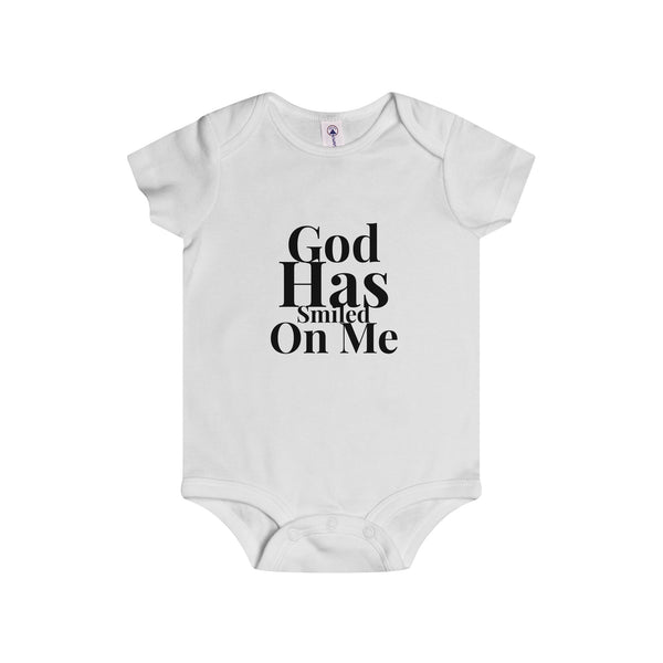 God Has Smiled On Me Kids Onesie - White