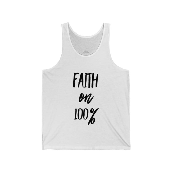 Faith On 100 Unisex Tank Letter Black