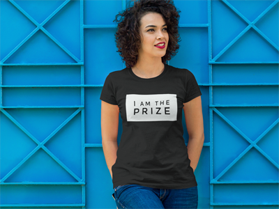 I Am The PRIZE Women's Block Tee