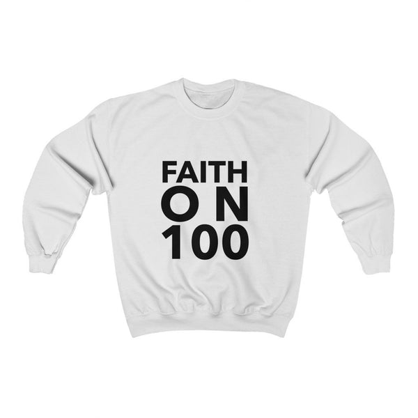 Faith On 100 Unisex Sweatshirt Letter Black