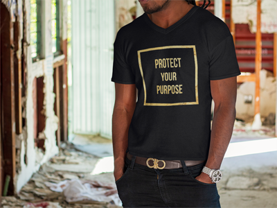 Men's Protect Yours V-Neck Tee
